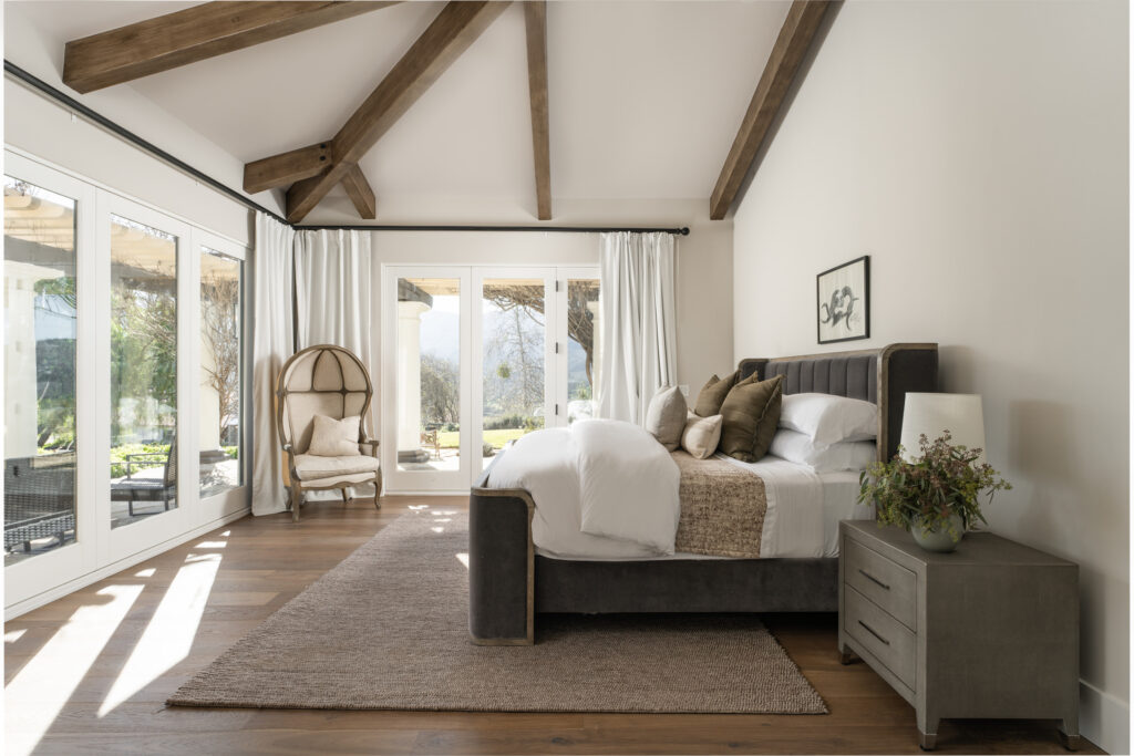 Luxury bedroom in Santa Ynez home